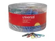 General Supply 33201201 Vinyl Coated Wire Paper Clips No. 1 Assorted Colors 1000 Pack