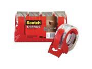 Scotch 3750 4RD 3750 Commercial Grade Packing Tape W Disp 1.88 Inch X 54.6Yds 3 Inch Core Clear 4 Pk
