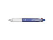 Pilot 072838362216 Dr. Grip 4 1 Multi Function Pen Pencil 4 Assorted Inks Blue Barrel