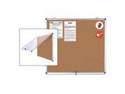 MasterVision VT380101150 Slim Line Enclosed Cork Bulletin Board 47 X 38 Aluminum Case