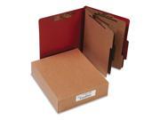 ACCO A7015038 Pressboard 20 Pt Classification Folders Letter 8 Section Earth Red 10 Box