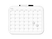 MasterVision CLK022501 Magnetic Dry Erase Calendar Board 11 X 14 White Plastic Frame