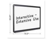 MasterVision BI1291800006 Interactive Magnetic Dry Erase Board 70 X 52 X 1 1 4 White Black Frame