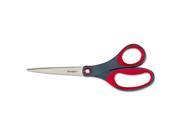 Scotch 1448 Precision Scissors Pointed 8 Inch Length 3 1 8 Inch Cut Gray Red