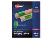 Avery 7278205956 Neon Shipping Label Laser 2 X 4 Neon Assorted 500 Box
