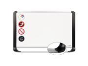 MasterVision MVI050401 Porcelain Magnetic Dry Erase Board 29.5 X 48 White Silver
