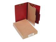 ACCO A7016034 Pressboard 25 Pt Classification Folders Legal 4 Section Earth Red 10 Box