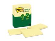 Post it 655RPYW Recycled Note Pads 3 X 5 Canary Yellow 100 Sheet 12 Pack
