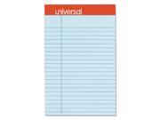 General Supply UNV35890 Fashion Colored Perforated Note Pads 5 X 8 Legal Blue 50 Sheets 6 Pack