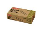 ACCO A7072525 Recycled Paper Clips Smooth Jumbo 100 Box 10 Boxes Pack