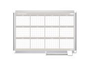 MasterVision GA03106830 12 Month Year Planner 36X24 Aluminum Frame