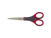 Scotch 1447 Precision Scissors Pointed 7 Inch Length 2 1 2 Inch Cut Gray Red
