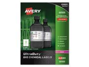 Avery 7278260505 Easy Peel Ultraduty Ghs Chemical Labels Laser 2 X 4 White 500 Box
