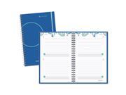 AT A GLANCE 9846203 Two Days Per Page Paisley Planning Notebook 6 X 9 Fashionable Blue Cover 2017