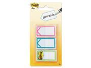 Post it 682ARROW Arrow 1 Inch Page Flags Three Assorted Bright Colors 60 Pack