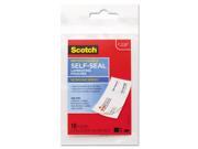 Scotch LSR85110G Self Sealing Laminating Pouches 9 Mil 3 4 5 X 2 2 5 Business Card Size 10 Pa