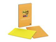 Post it 5845 SSUC Pads In Rio De Janeiro Colors Lined 5 X 8 45 Sheet 4 Pack