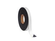 MasterVision FM2021 Magnetic Adhesive Tape Roll Black 1 Inch X 50 Ft.