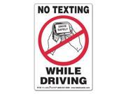 LabelMaster RT30 Self Adhesive Label 6 1 2 X 4 1 2 No Texting While Driving 500 Roll