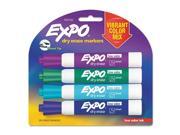 EXPO 1927533 Dry Erase Markers Chisel Tip Vibrant Color Mix 4 Pack