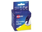 Avery 7278204155 Thermal Printer File Folder Labels 1 3 Cut White 130 Roll 2 Rolls