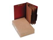 ACCO A7016038 Pressboard 25 Pt Classification Folders Legal 8 Section Earth Red 10 Box