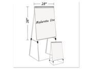 MasterVision EA2300335 Silver Easy Clean Dry Erase Quad Pod Presentation Easel 45 Inch To 79 Inch Silver