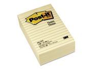 Post it 660 5PK Original Pads In Canary Yellow Lined 4 X 6 100 Sheet 5 Pack