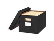 Bankers Box 0029803 Stor File Decorative Storage Box Letter Legal Black Gray 4 Carton