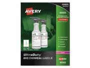 Avery 7278260503 Easy Peel Ultraduty Ghs Chemical Labels Laser 3 1 2 X 5 White 200 Box