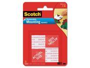 Scotch 108 Precut Foam Mounting 1 Inch Squares Double Sided Removable 16 Pack