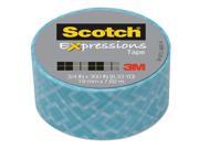 Scotch C214P6 Expressions Magic Tape 3 4 Inch X 300 Inch Blue Classic Triangle