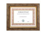 NuDell 15168 Executive Series Document And Photo Frame 8 1 2 X 11 Gold Frame