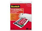 Scotch TP3854 20 Letter Size Thermal Laminating Pouches 3 Mil 11 1 2 X 9 20 Pack