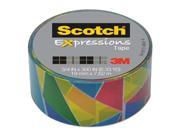 Scotch C214P10 Expressions Magic Tape 3 4 Inch X 300 Inch Multicolor Stained Glass