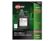 Avery 7278260504 Easy Peel Ultraduty Ghs Chemical Labels Laser 4 X 4 White 200 Box