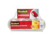 Scotch 3650 6BD Moving Storage Tape 1.88 Inch X 54.6Yds 3 Inch Core Clear 6 Pack