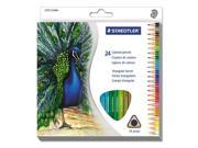 Staedtler 1270C24A6 Triangular Colored Pencil Set H 3 2.9Mm 24 Assorted Colors