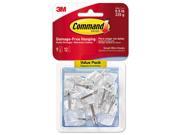 Command 17067CLR9ES Clear Hooks Strips Plastic Wire Small 9 Hooks W 12 Adhesive Strips Per Pack