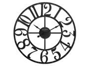 Bulova C4821 Gabriel Wall Clock 45 Inch Diameter Rustic Brown