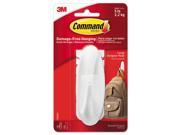 Command 17083ES General Purpose Hooks Large 5Lb Cap Plastic White 1 Hook 2 Strips Pack