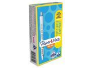 Paper Mate PAP1951346 Inkjoy 700 Rt Retractable Ballpoint Pen 1Mm Blue Ink White Barrel Dozen