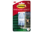 Command MMM17093CLRAWES All Weather Hooks And Strips Plastic Large 1 Hooks 2 Strips Pack