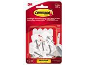 Command 170679ES General Purpose Hooks Small Holds 1Lb White 9 Hooks 12 Strips Pack