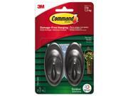 Command MMM17086SAWES All Weather Hooks And Strips Plastic Medium 2 Hooks 4 Strips Pack