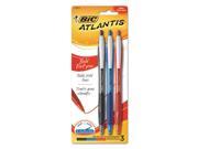 BIC VCGBP31AST Atlantis Bold Retractable Ball Pen Assorted Ink 3 Pack