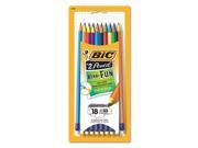 BIC PGEP181 2 Pencil Xtra Fun 0.7 Mm Assorted Two Tone Barrel Colors 18 Pack