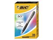 BIC BU3361 BLK Bu3 Retractable Ballpoint Pen Medium 1.0 Mm Black 36 Pack