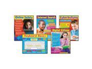 Trend Enterprises T38961 Learning Chart Combo Pack Technology Online Safety 18W X 27 1 4H 5 Set