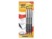 BIC VCGBP31BK Atlantis Bold Retractable Ball Pen Black 3 Pack